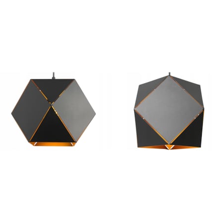 Lampa Wisząca Sufitowa Geometryczna Czarna Loft