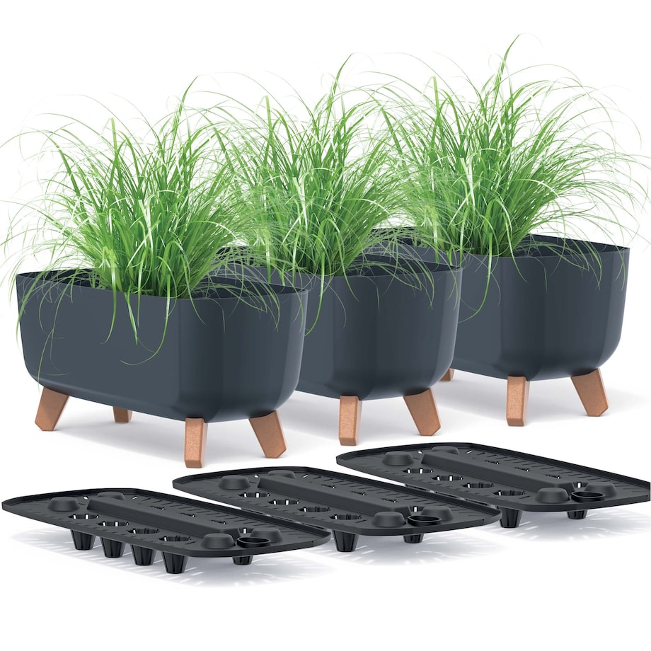 Donica Ogrodowa Na Nóżkach Na Balkon Taras 39Cm X3