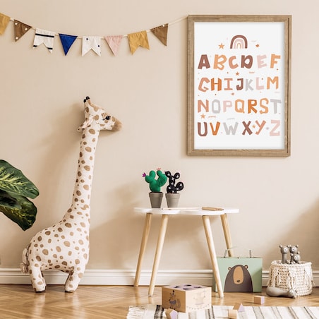 Plakat dla dzieci Liczby boho 3 20x30