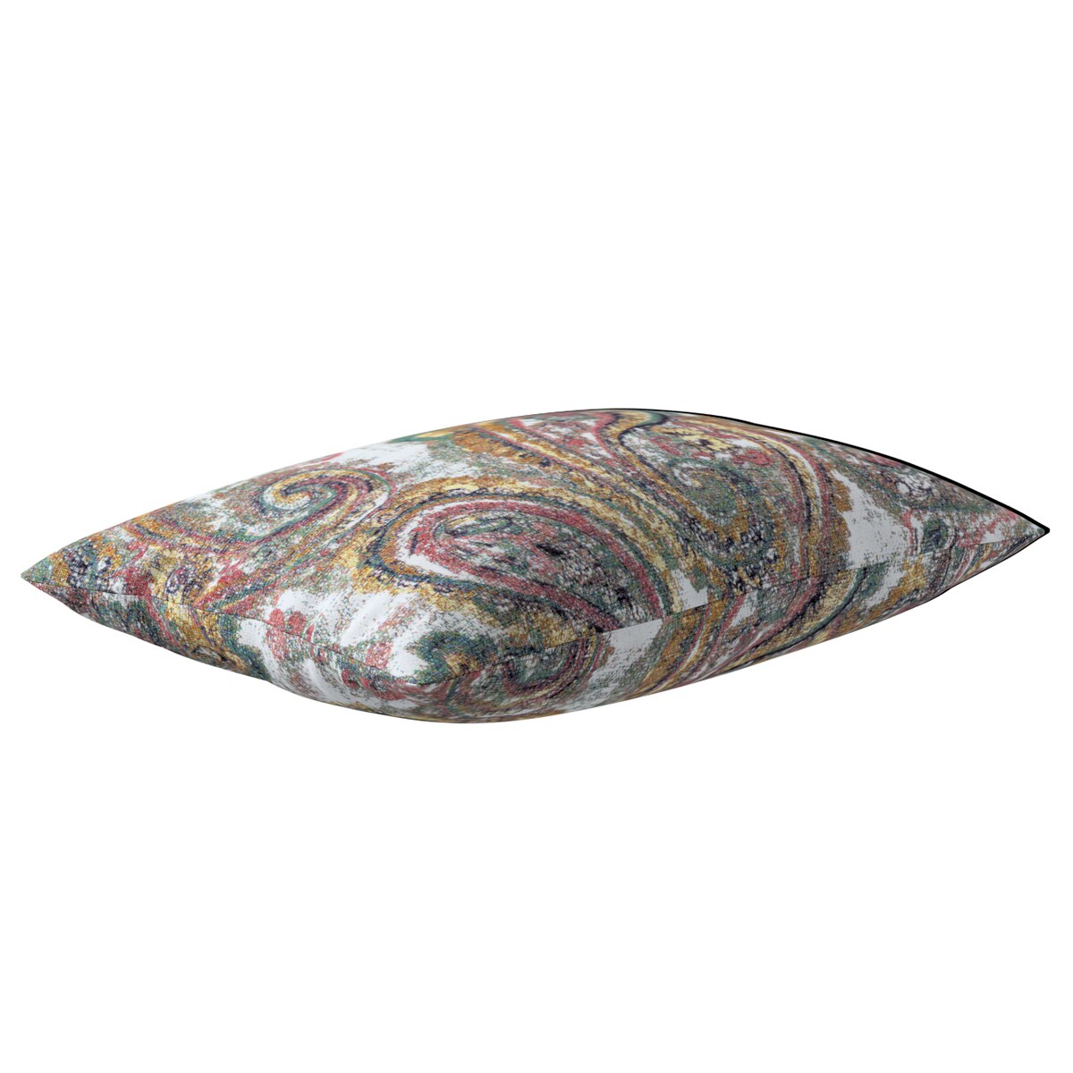 Poszewka Kinga na poduszkę prostokątną 47x28 wielokolorowy paisley na kremowym tle