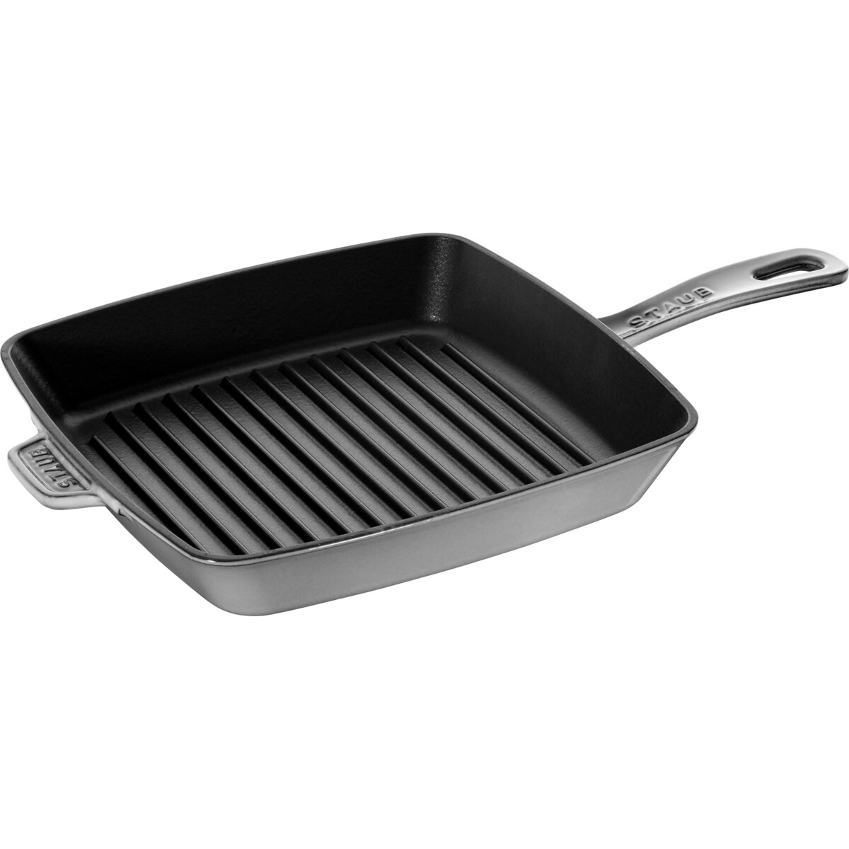 Kwadratowa patelnia żeliwna grillowa Staub - 26 cm, Grafitowy