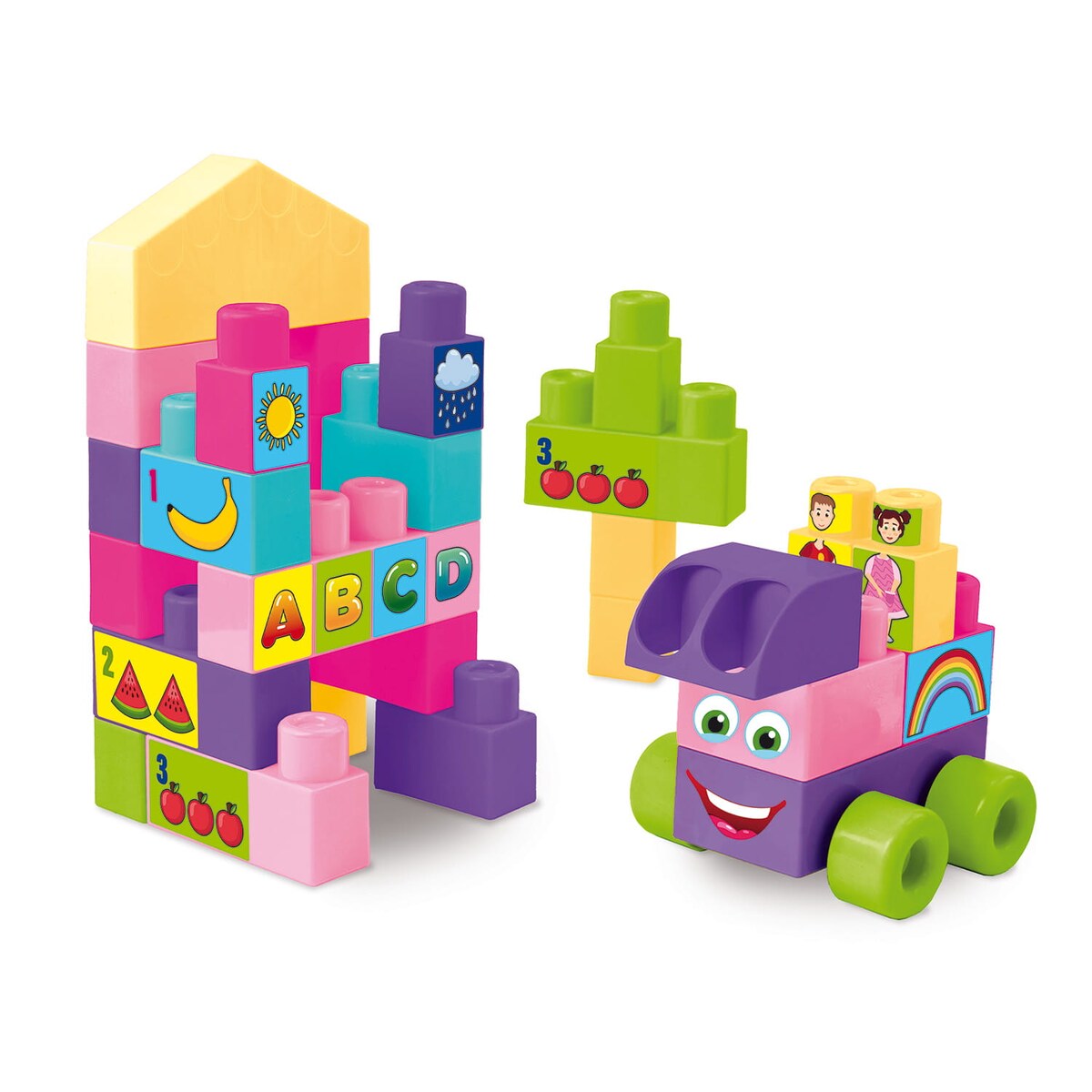 Big Blocks klocki 26 el. różowe
