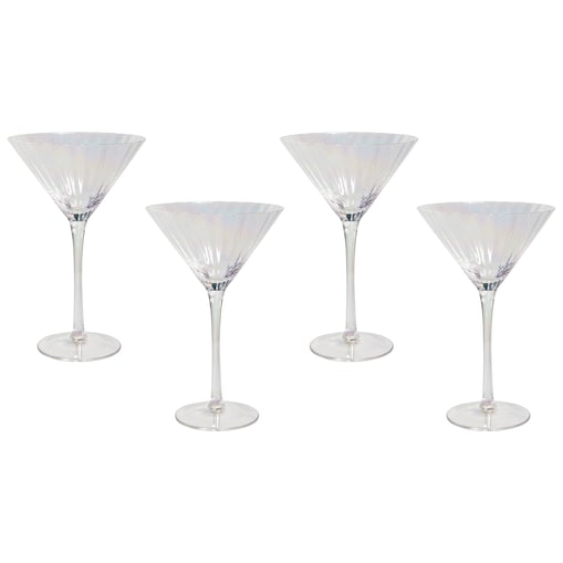 Zestaw 4 kieliszków do martini MORGANITE 220 ml Przezroczysty