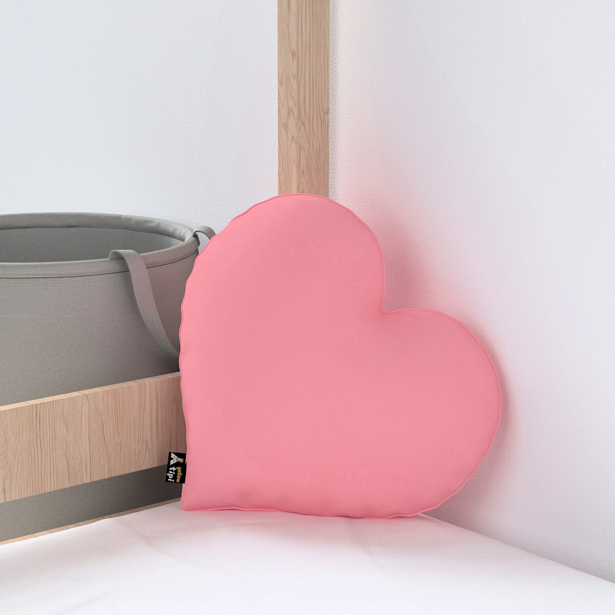 Poduszka Heart of Love, brudny róż, 45x15x45cm, Happiness