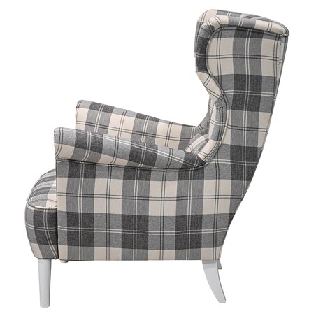 Fotel klasyczny Paul - krata - 82cm x 101cm x 93cm