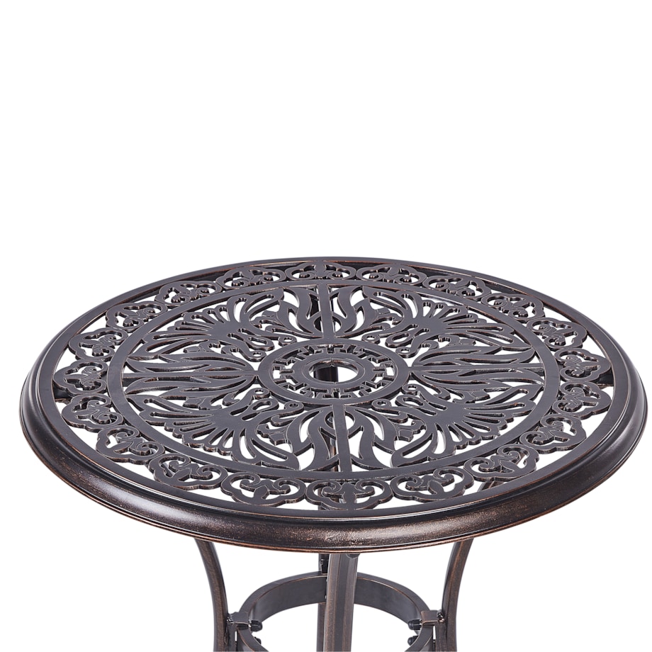 Stolik bistro ANDALO 68 cm 68 cm Metal Brązowy