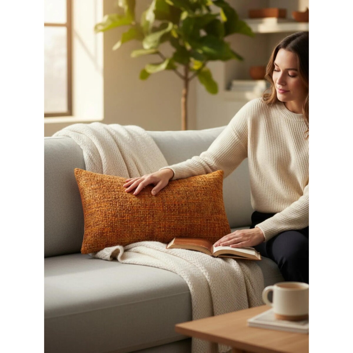 Ruda Poduszka Dekoracyjna Stella 50x30 - melanż