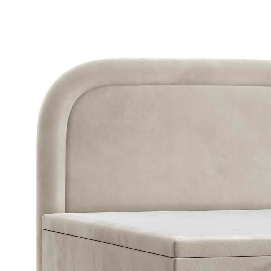 Łóżko tapicerowane HARMONY 180x200 z pojemnikiem, Jasny Beż, tkanina Uttario 2979