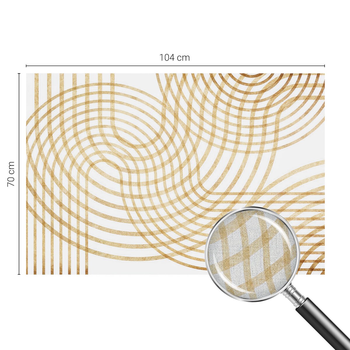 Fototapeta samoprzylepna 104x70 cm - Geometryczne sploty, tapeta ścienna biała