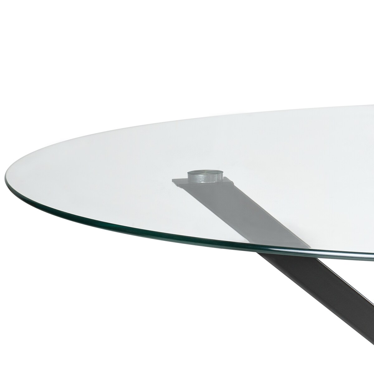 Stół do jadalni MESTON Czarny 120 cm 120 cm Szkło hartowane