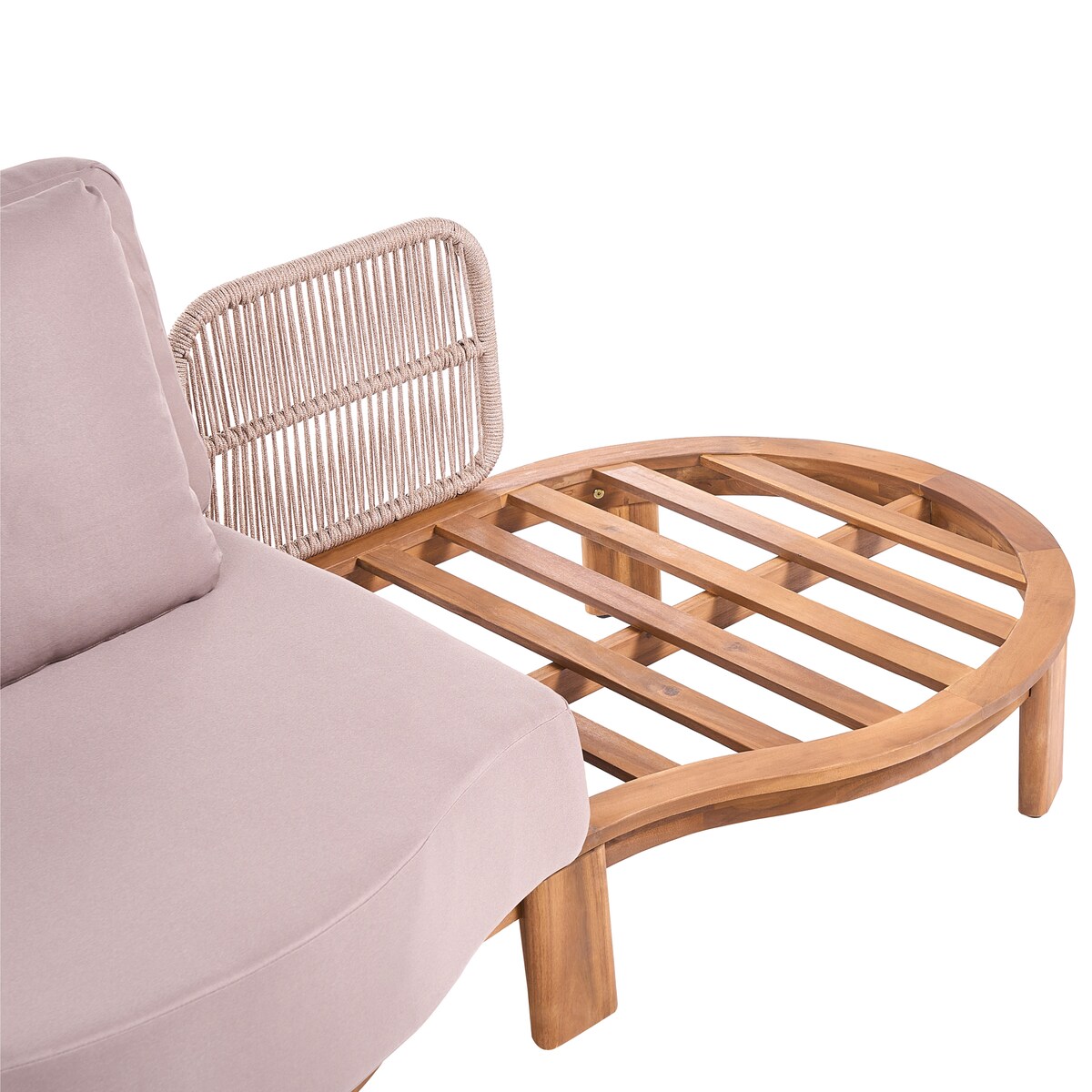 Sofa ogrodowa dla 2 osób ARZELLO Drewno akacjowe Jasnobrązowy