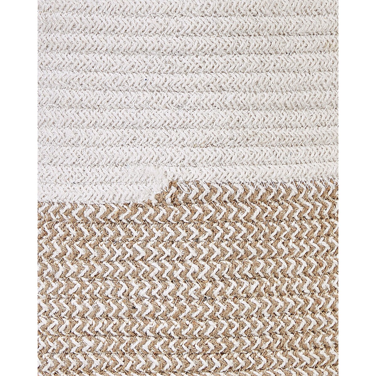 Zestaw 2 koszy bawełnianych biały z beżowym PAZHA