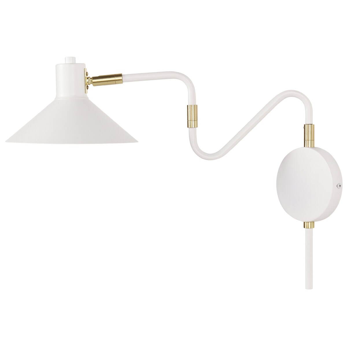 Lampa ścienna metalowa biała BALIEM