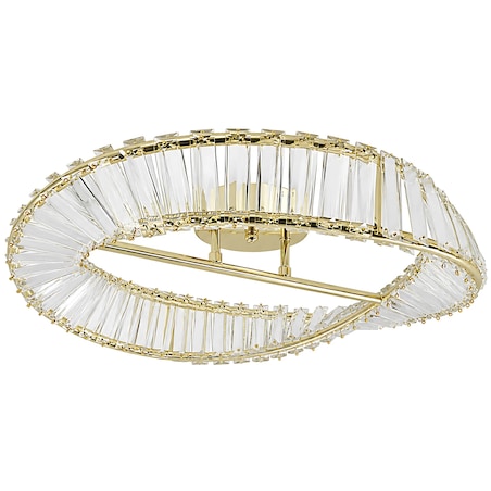 Lampa Sufitowa Swe095-C 50Cm Led Złoty, Metal, Tworzywo Sztuczne