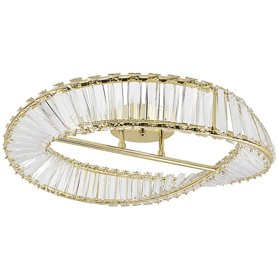 Lampa Sufitowa Swe095-C 50Cm Led Złoty, Metal, Tworzywo Sztuczne