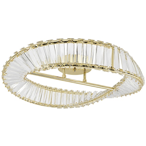 Lampa Sufitowa Swe095-C 50Cm Led Złoty, Metal, Tworzywo Sztuczne