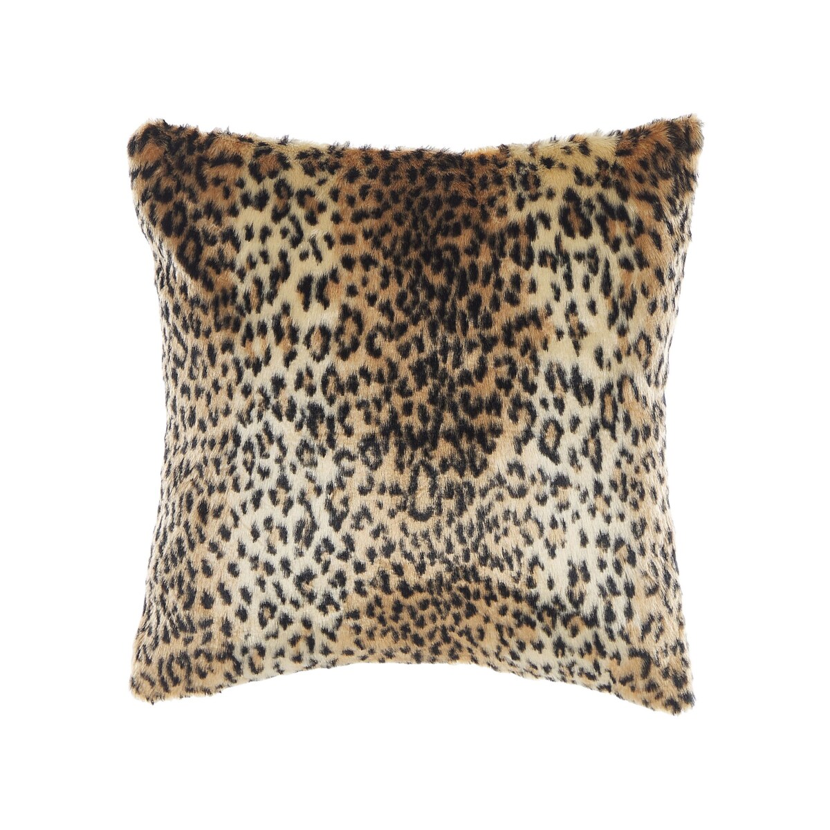 2 poduszki dekoracyjne włochacze w panterkę 45 x 45 cm brązowe FOXTAIL