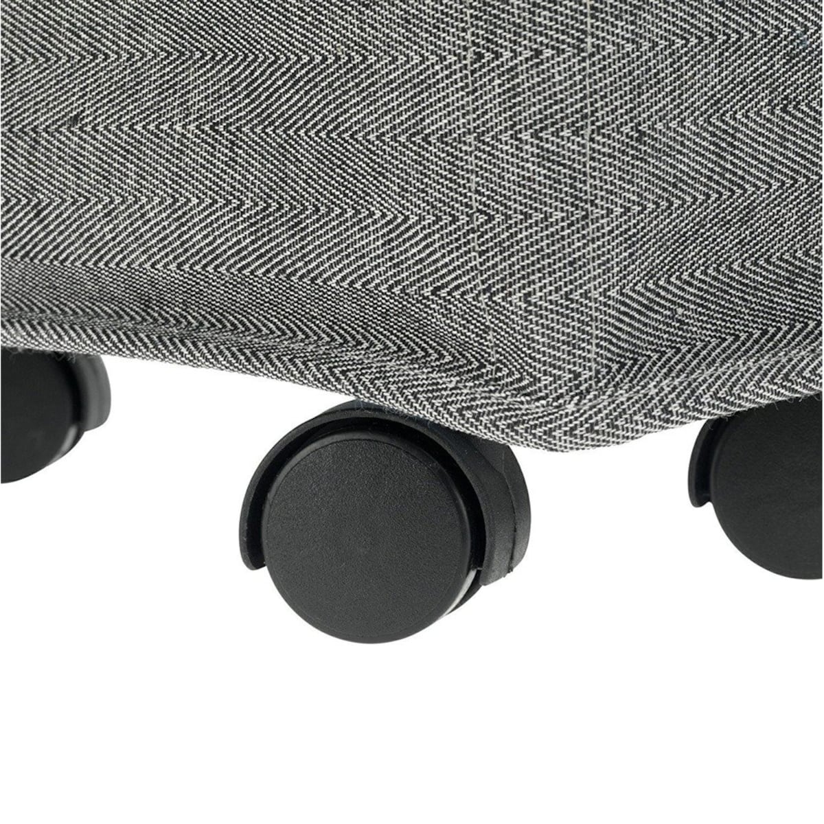 Kosz na pranie z pokrywą i kółkami, wąski pojemnik tekstylny, WENKO