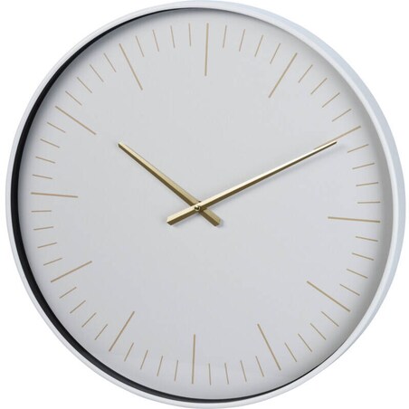 Zegar ścienny nowoczesny, złote wskazówki, Ø 50,7 cm