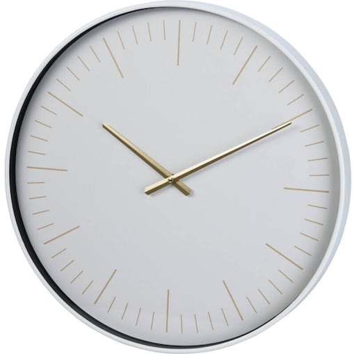 Zegar ścienny nowoczesny, złote wskazówki, Ø 50,7 cm
