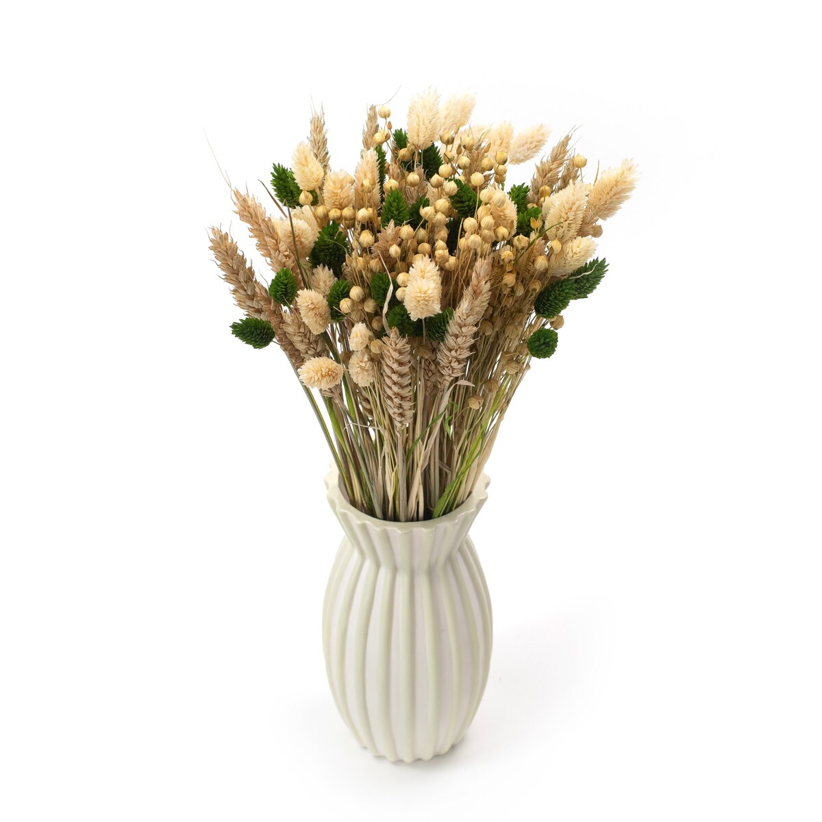 Bukiet suszonych kwiatów Natural&Green- pszenica, len , phalaris