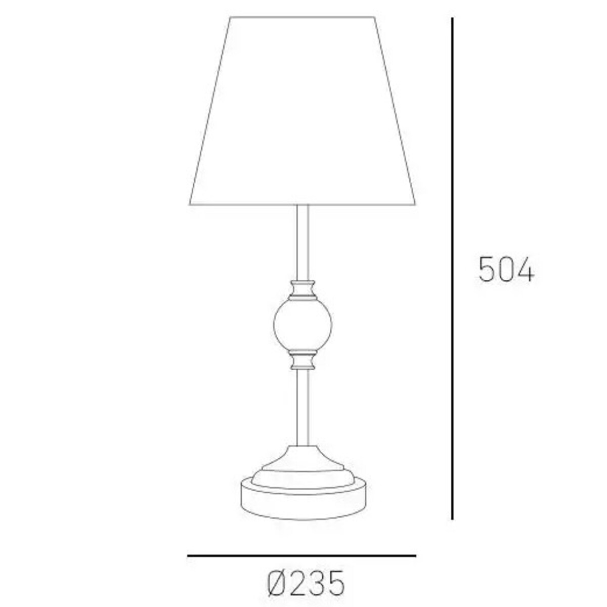 Stołowa LAMPA klasyczna MONACO  T01230WH Cosmolight biurkowa LAMPKA salonowa abażurowa biała