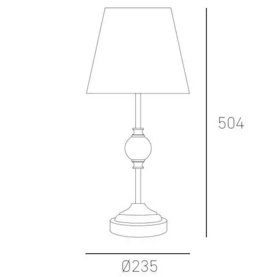 Stołowa LAMPA klasyczna MONACO T01230WH Cosmolight biurkowa LAMPKA salonowa abażurowa biała