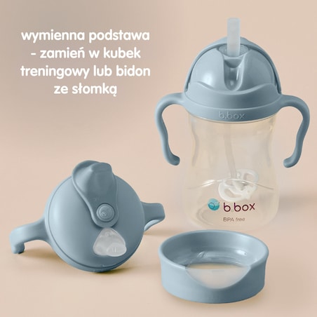 Kubek niekapek z miękkim ustnikiem dla dzieci 4m+ różowy do nauki samodzielnego picia b.box