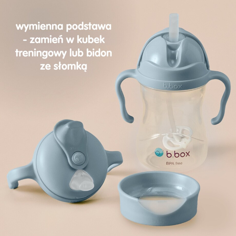 Kubek niekapek z miękkim ustnikiem dla dzieci 4m+ różowy do nauki samodzielnego picia b.box