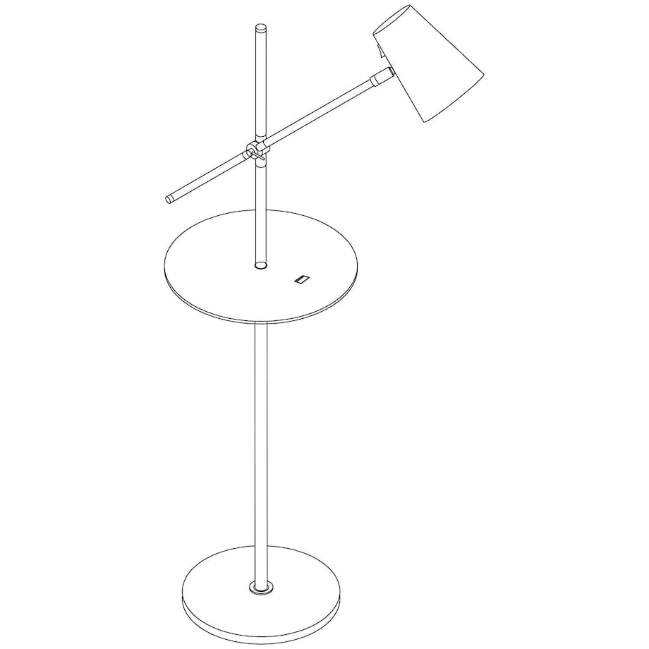 Stojąca LAMPA podłogowa LINEAR 107307 Markslojd metalowa OPRAWA z półką do salonu czarna