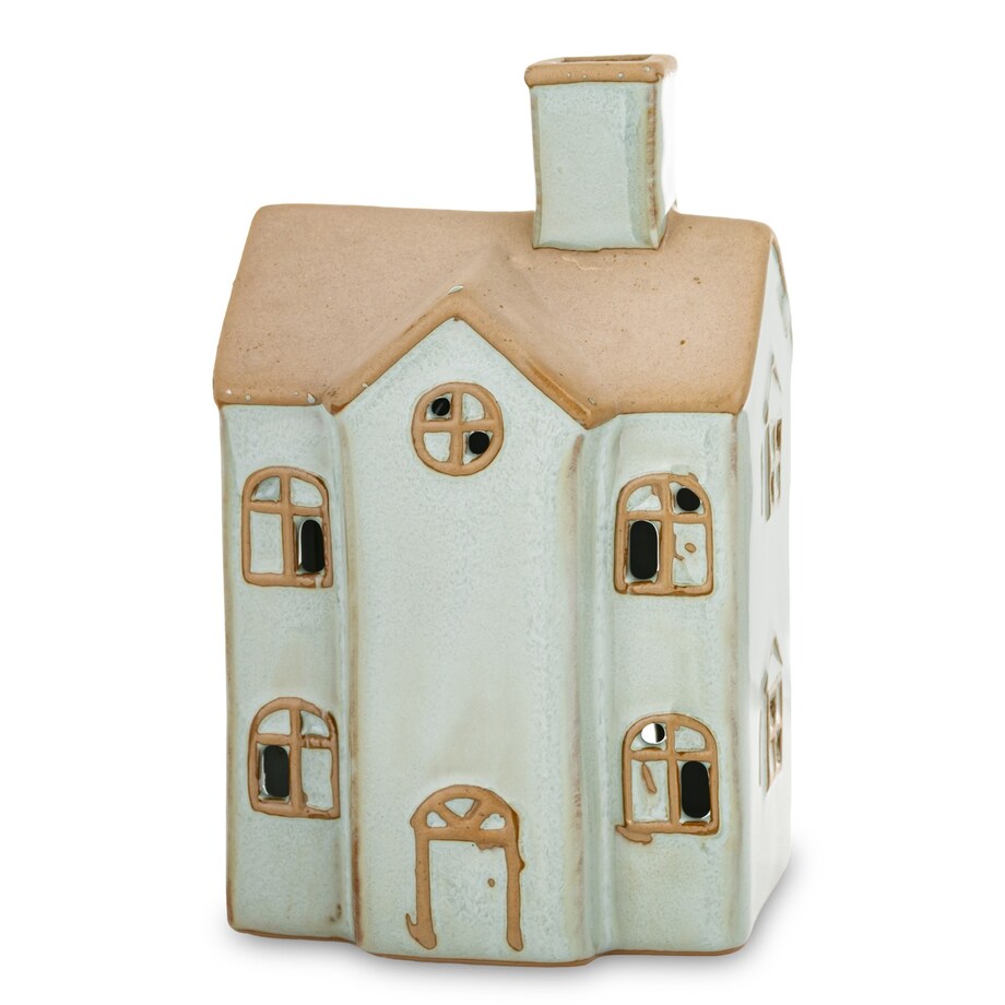 Domek ceramiczny 15x9,5x7,5 cm HANCER-2 z wysokim kominem