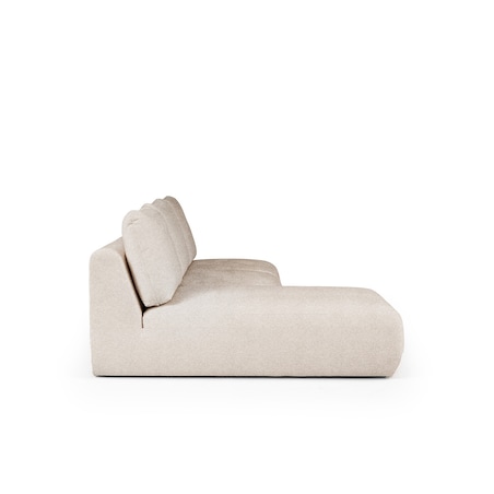 Mirel Sofa narożna lewa bez podłokietników kremowa