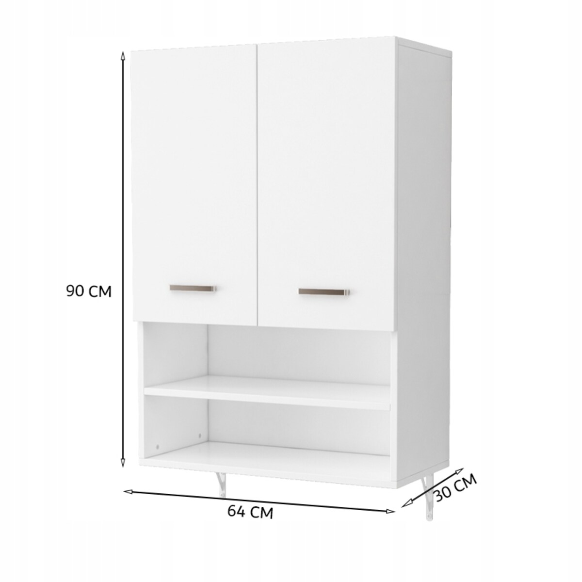 Szafka łazienkowa wisząca ścienna nad pralkę pojemne półki regał loft 64 cm