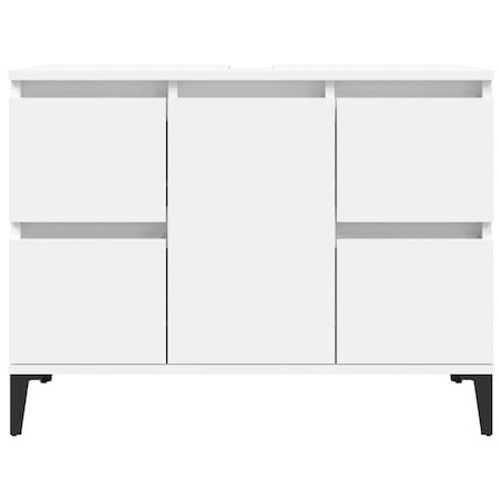 vidaXL Szafka pod umywalkę, biała, 80x33x60 cm