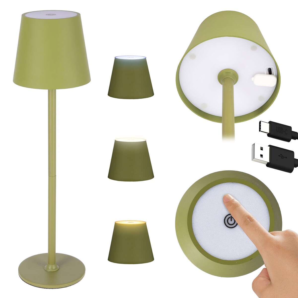 Lampa LED stołowa BEZPRZEWODOWA 3 tryby