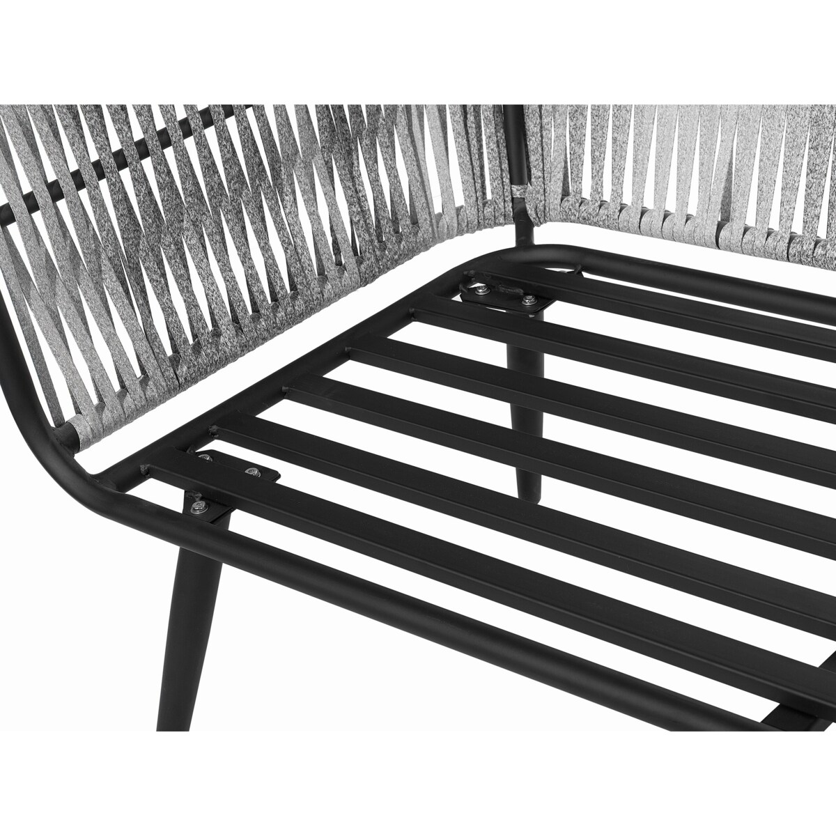 Zestaw ogrodowy z technorattanu 4-osobowy grafitowy RAGUSA