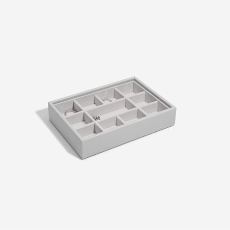Szkatułka na biżuterię Stackers 11 komorowa mini kamienna szarość