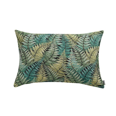 Poszewka Kinga na poduszkę prostokątną 47x28 zielone liście paproci