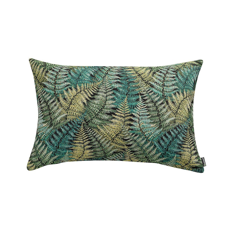 Poszewka Kinga na poduszkę prostokątną 47x28 zielone liście paproci