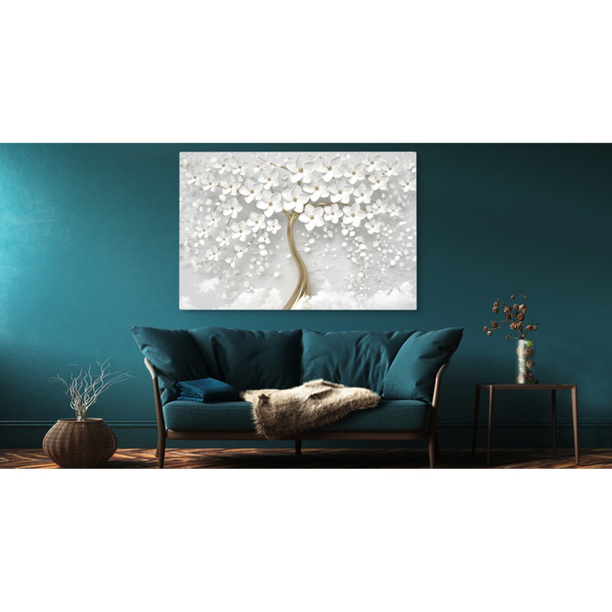 Obraz Na Płótnie Abstrakcyjne Drzewo 90x60cm