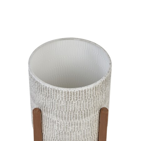 Doniczka na stojaku 30 x 30 x 59 cm szara PINSAPO