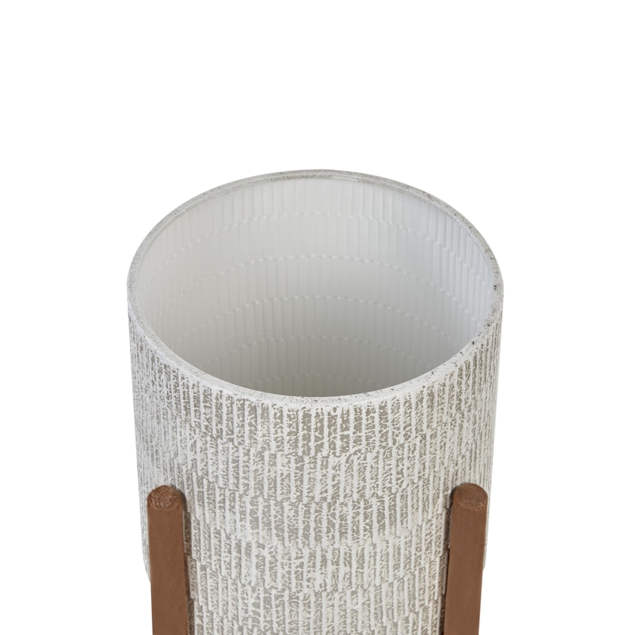 Doniczka na stojaku 30 x 30 x 59 cm szara PINSAPO