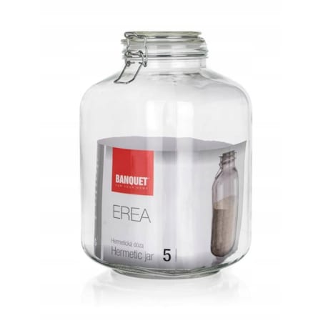 SŁOIK DUŻY szklany 5 L pojemnik hermetyczny klips weki żywność ogórki