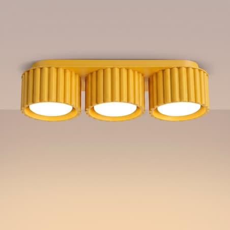Plafon AURA 3 żółty Gx53