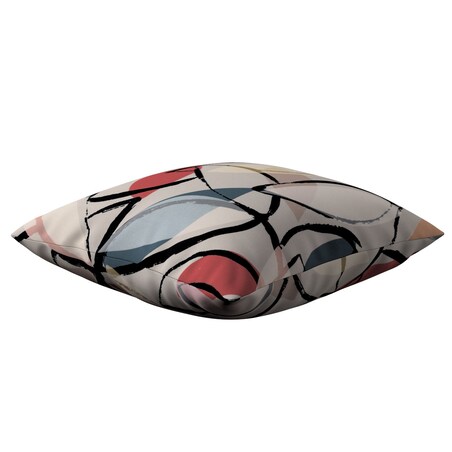 Poszewka Kinga na poduszkę 60x60 różowo-szare motywy roślinne