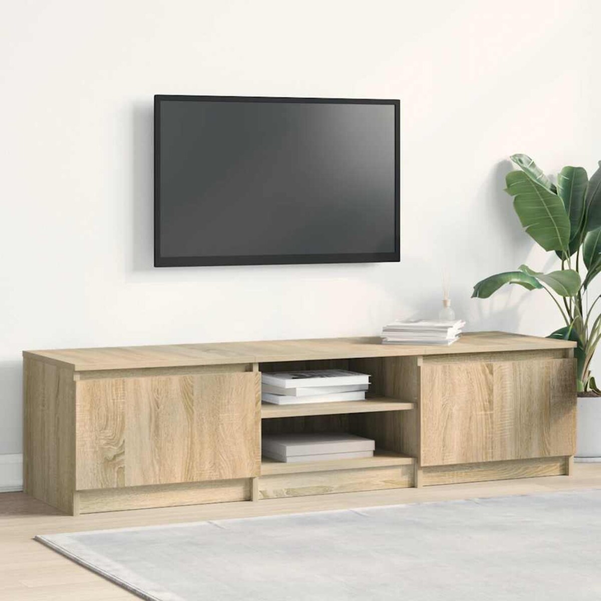 vidaXL Szafka pod TV, dąb sonoma, 140x40x35,5 cm
