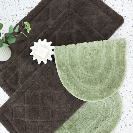 Zestaw 2szt Dywanik łazienkowy Soft 40x60 cm antypoślizgowy brązowy