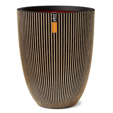 Capi Elegancka donica Groove, 34x46 cm, czarno-złota