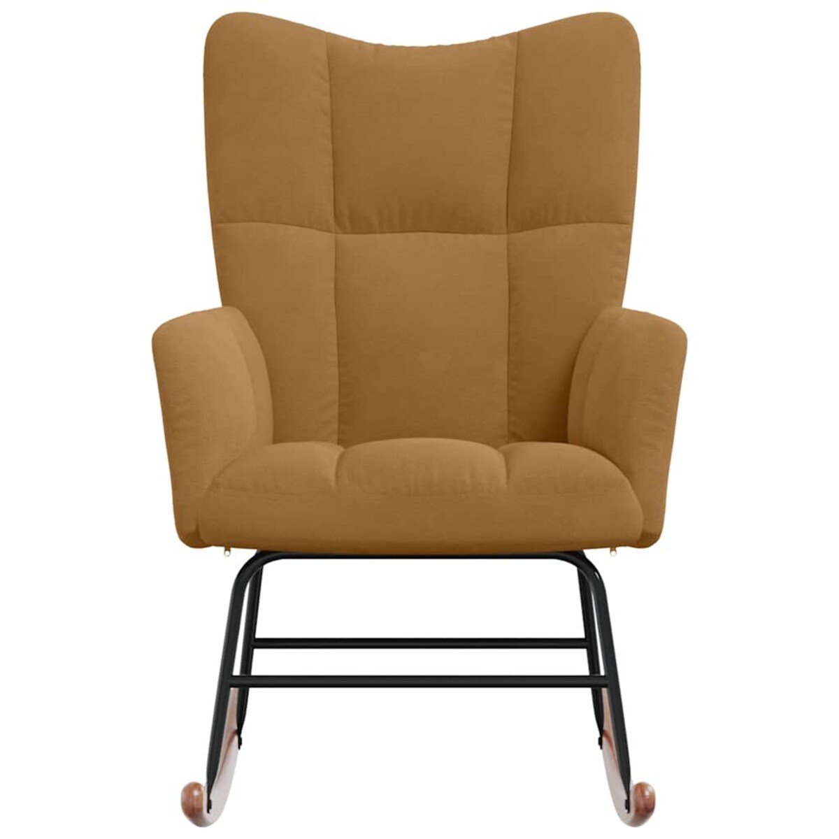 vidaXL Fotel bujany, brązowy, tapicerowany aksamitem