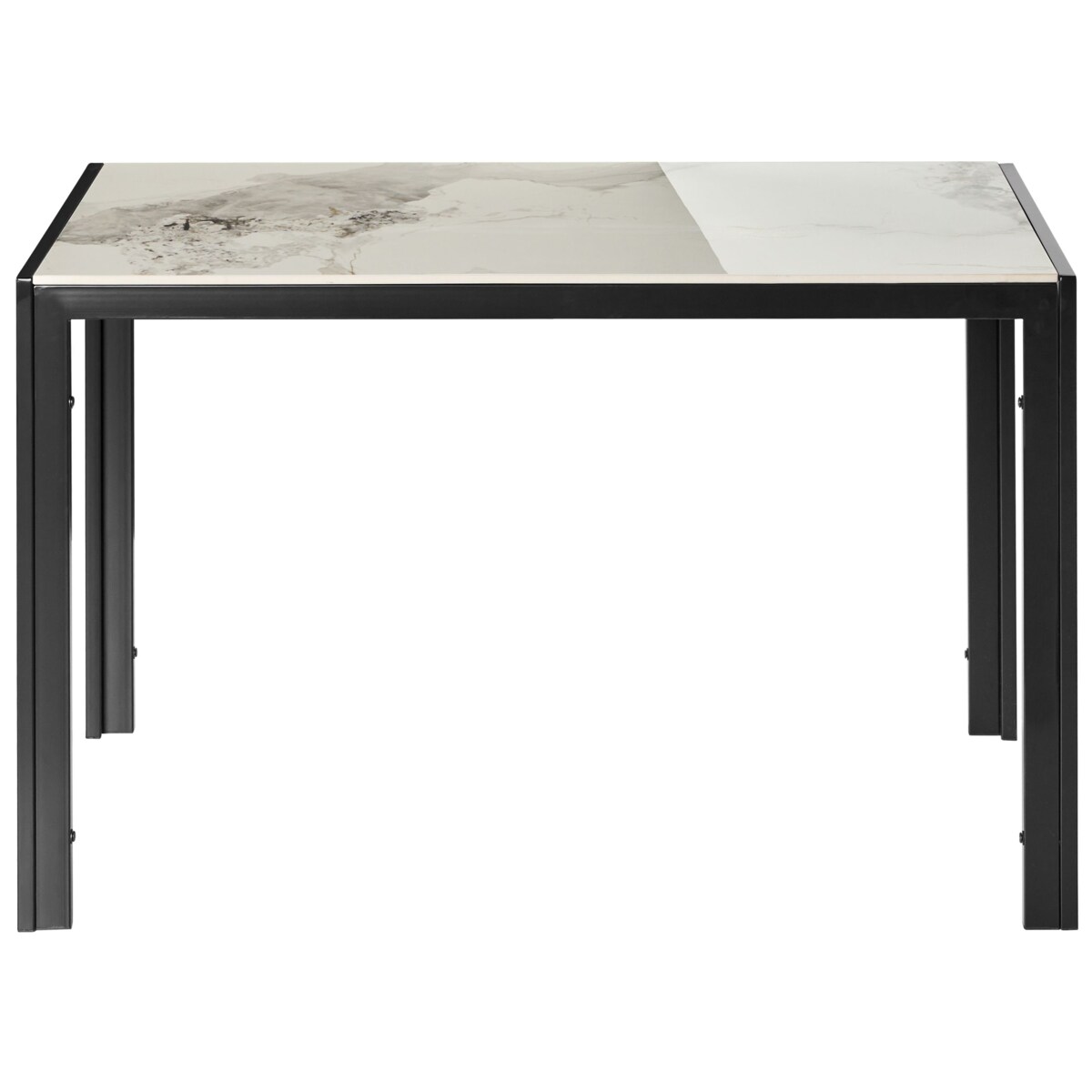 Stół do jadalni CLARENCE Biały marmur 120 cm 70 cm Ceramika